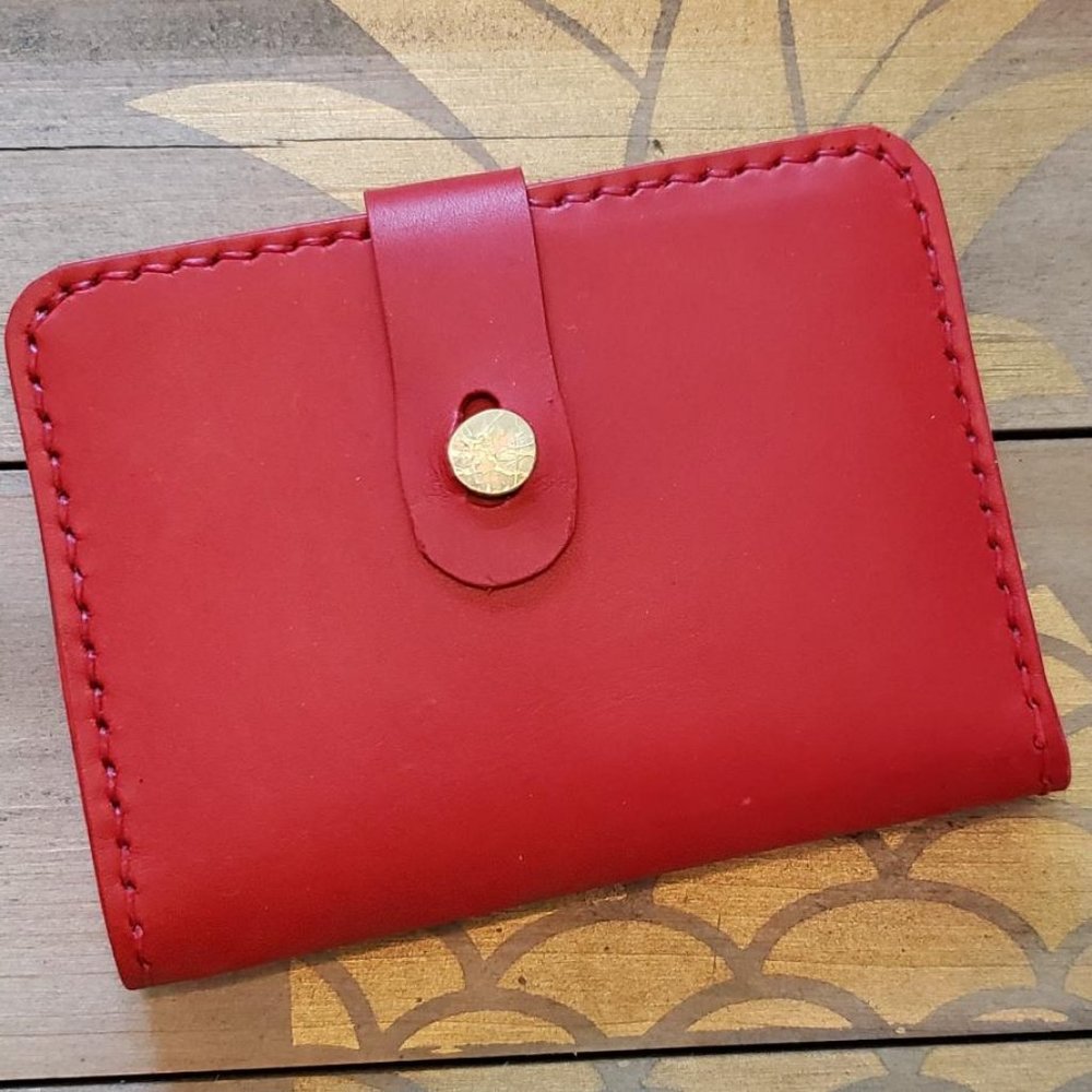 ScapeGrace Red Leather Wallet